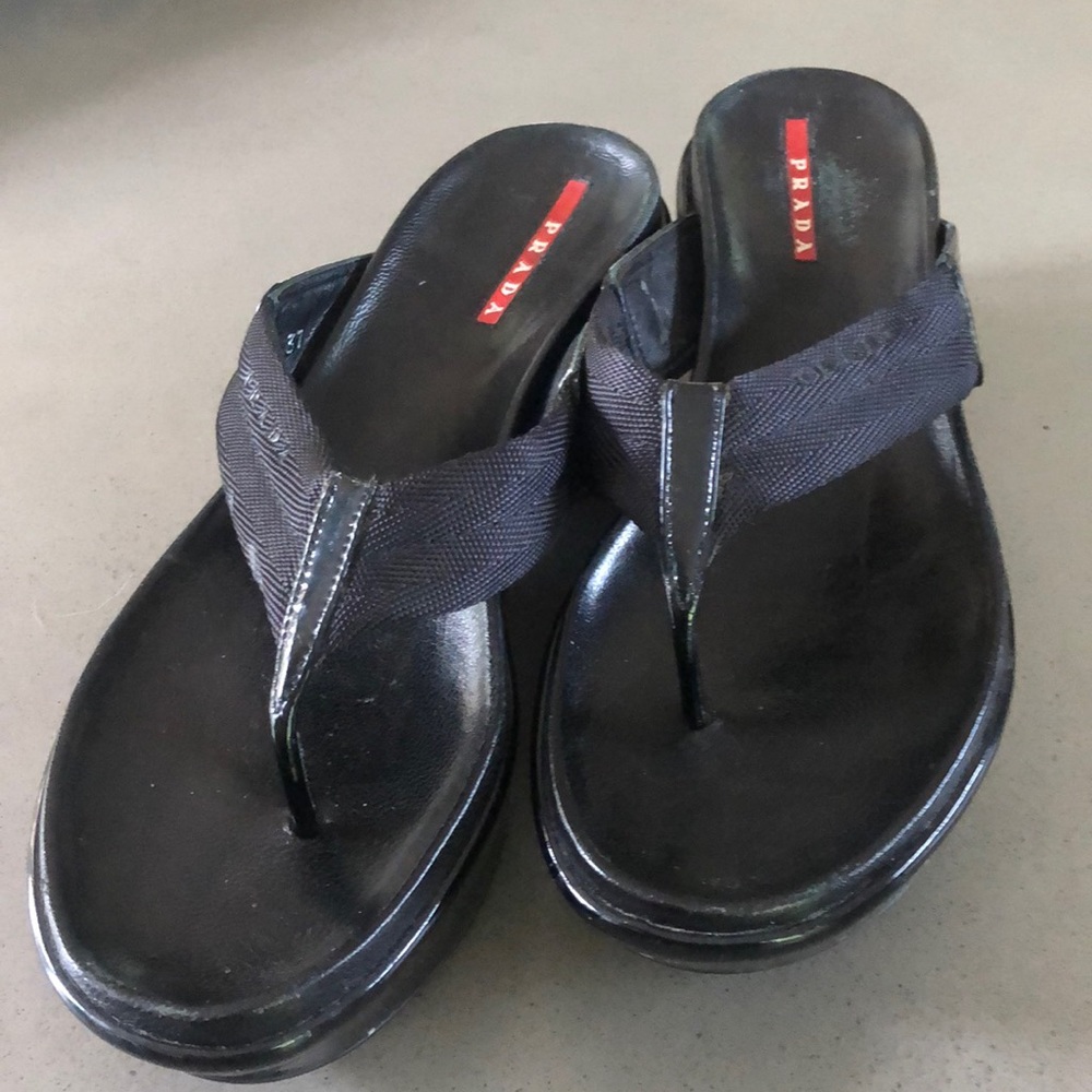 Prada platform thong sandal